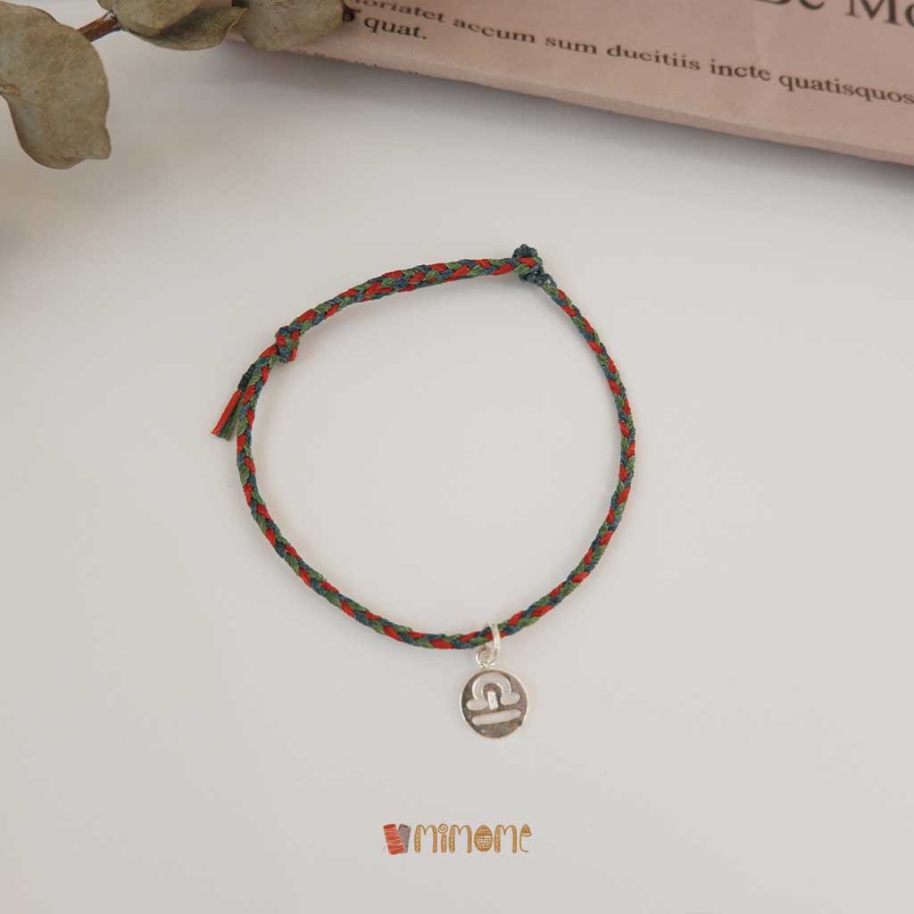 Vòng bính waterproof phối màu charm bạc s925 cung hoàng đạo (5)