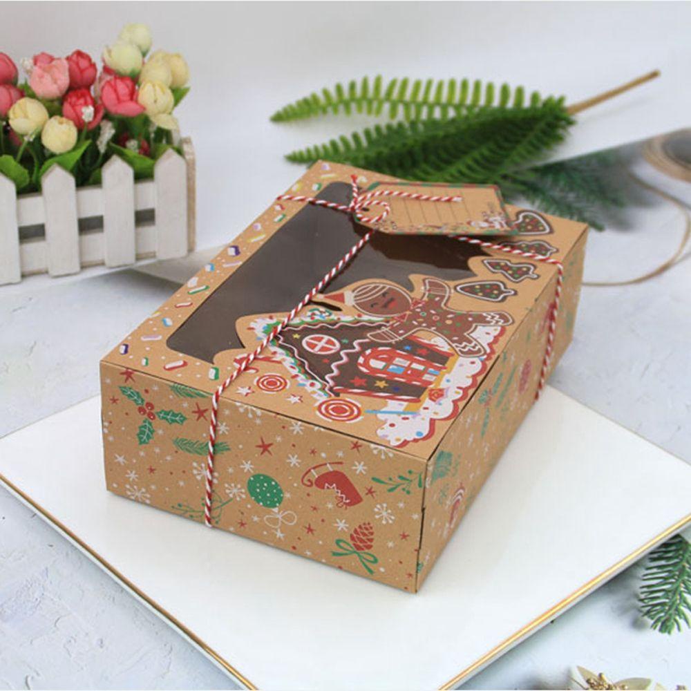 Hộp Đựng Bánh Kẹo Đa Năng Có Cửa Sổ Dùng Làm Quà Tặng Giáng Sinh