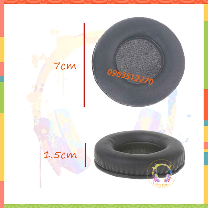 Đệm ốp tai nghe 7cm 7.5cm dùng thay thế cho ốp tai nghe Sony và các tai nghe có cùng kích thước.