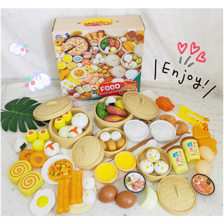 Đồ chơi giáo dục BeThongMinh bộ nhà bếp nấu ăn 88 chi tiết nhựa ABS giáo dục màu sắc hình khối cho bé