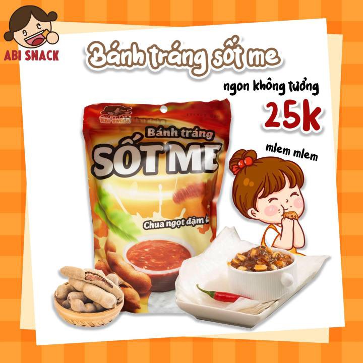 Bánh Tráng Sốt Me ABI SNACK (Bịch 100g)