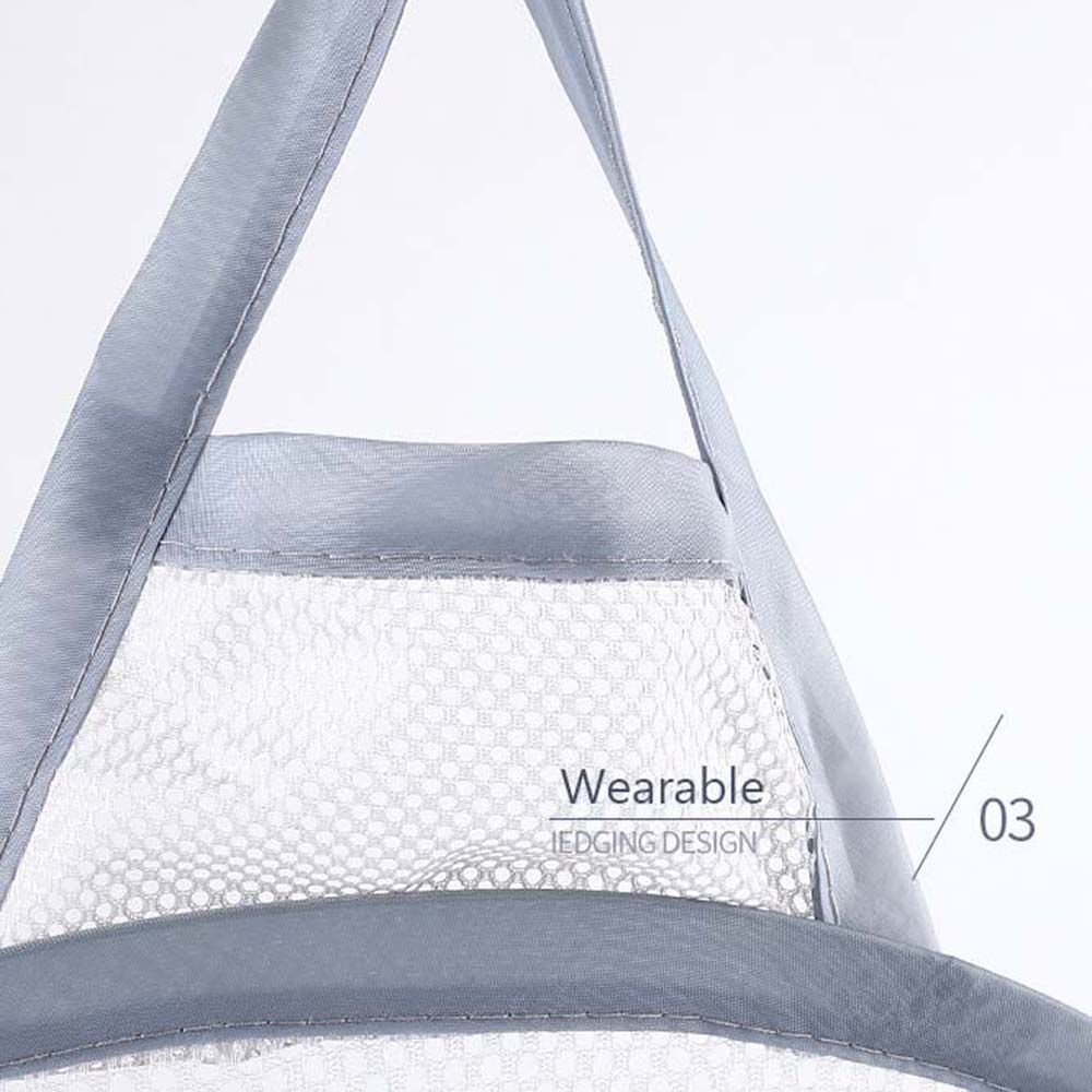 Túi lưới thoáng khí đựng quần giặt có thể gấp gọn treo tường nhà tắm tiện lợi