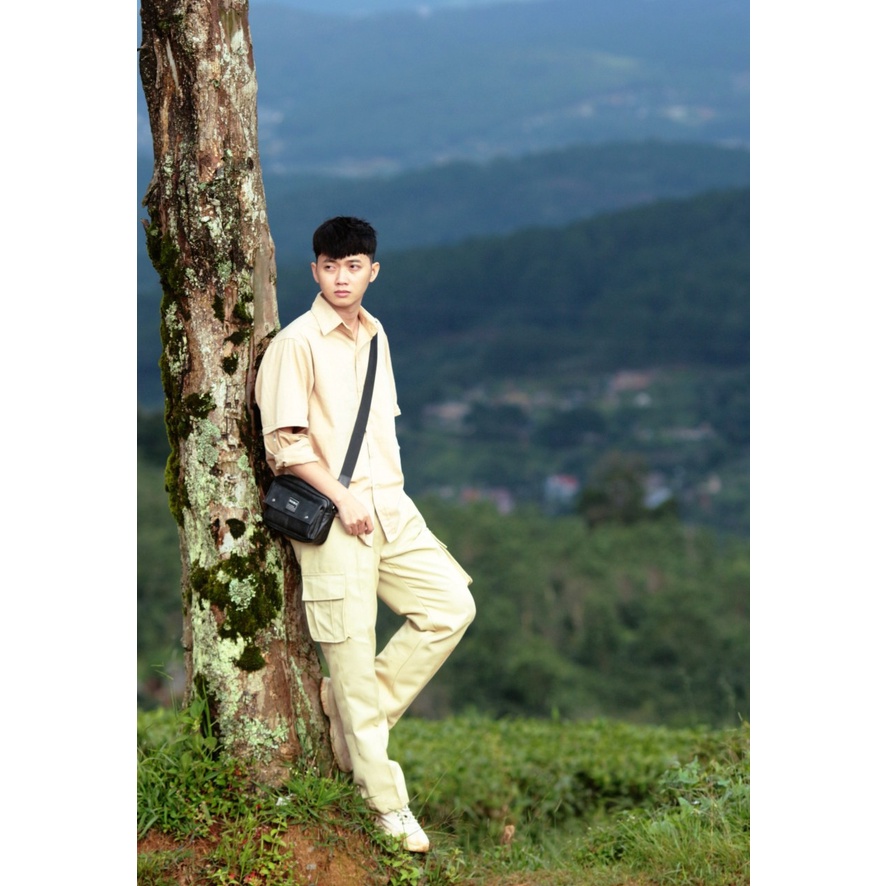 QUẦN KAKI TÚI HỘP CARGO PANTSFORM DÁNG RỘNG CẠP CAO, ĐÁY SÂU HACK DÁNG MÀU ĐEN, BE, TRẮNG, XÁM RÊU-GIRAN-