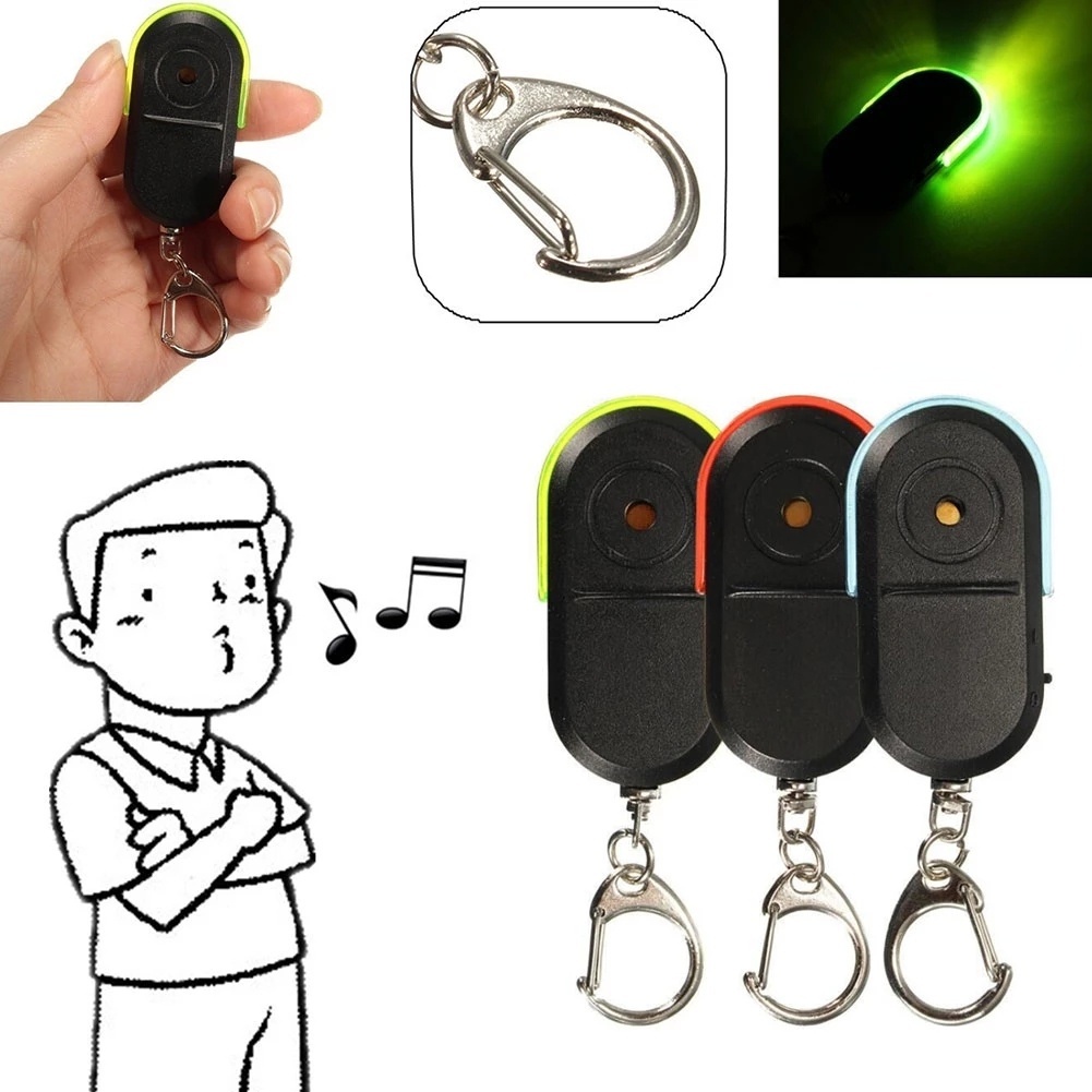 Móc Khóa Đèn LED Không Dây Chống Thất Lạc Kiêm Còi Báo Động Cảm Biến Giọng Nói Tiện Dụng Cho Người Già/Người Già