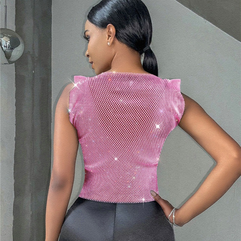 Brroa Phụ Kiện Dây Đeo Cơ Thể Dạng Chuỗi Lưới Rỗng Đính Đá Trang Sức Cho Bikini Dự Tiệc