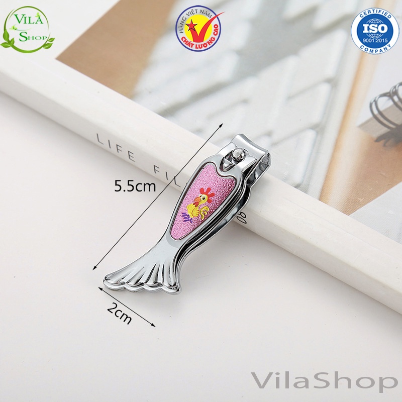 Bấm Móng Tay Con Cá, Cắt Móng Tay, Móng Chân Chất Liệu Thép Không Gỉ Sắc Bén Đa Năng Tiện Dụng