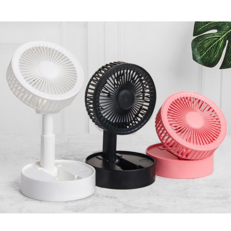 Quạt Mini Để Bàn Sạc Tích Điện Gấp Gọn USB Fan A9, Siêu Tiện Dụng Cho Mùa Hè 2021