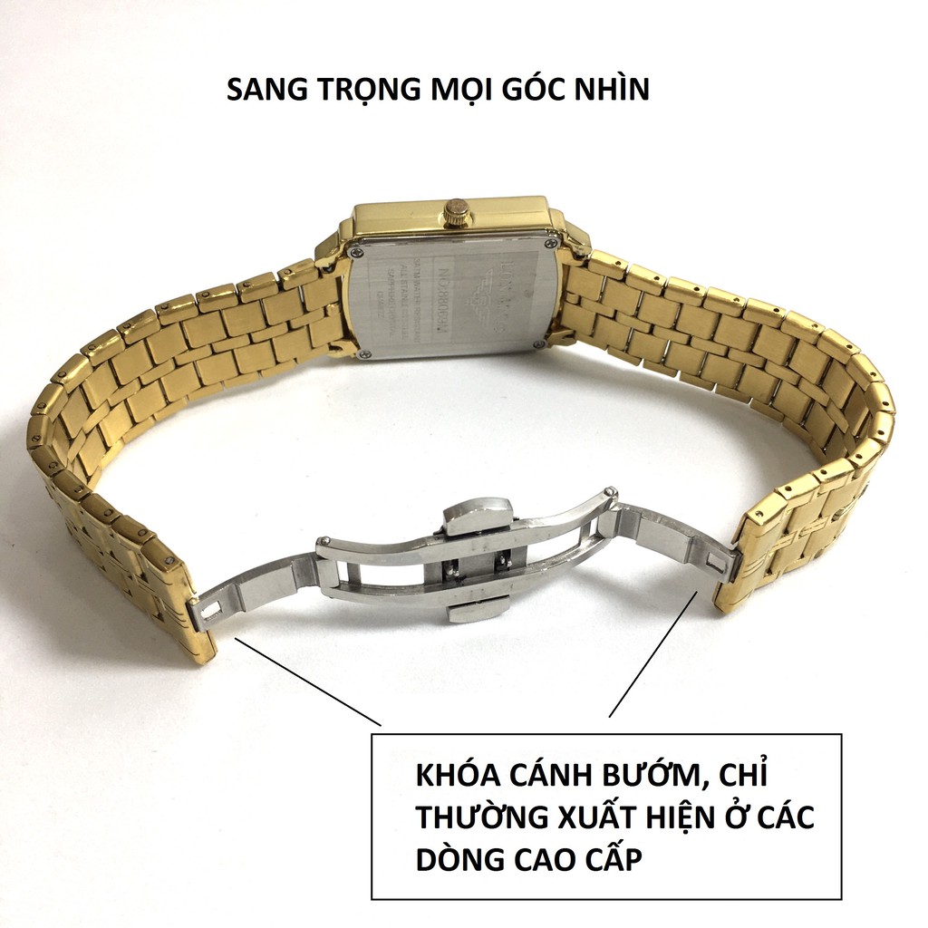 ( HÀNG XỊN ) Đồng hồ nam mặt chữ nhật ONGINES, kính saphire, chống nước tốt, dây demi siêu sang | BigBuy360 - bigbuy360.vn