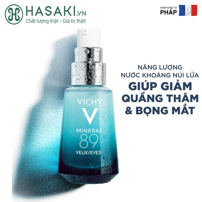 Kem Dưỡng Ẩm, Giảm Quầng Thâm Và Bọng Mắt Vichy Repairing Eye Fortifier Minéral 89 Eyes 15ml