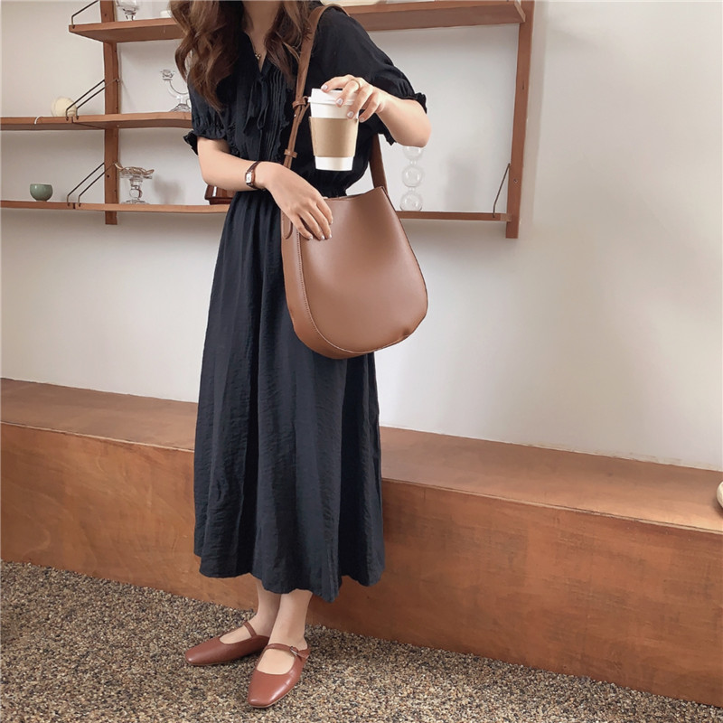 Túi xách đeo vai sức chứa lớn thiết kế đơn giản dễ phối đồ thời trang dành cho nữ