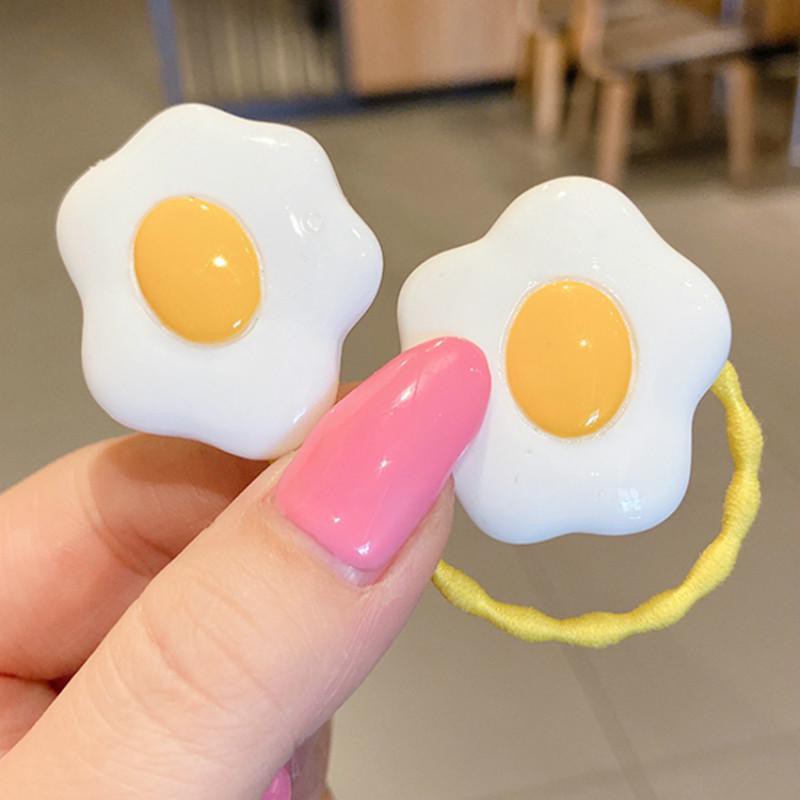 ⚡ Dây Thun Cột Tóc Hình Trứng Ốp La - Buộc Tóc Hình Trứng Ốp La Siêu Đẹp Dễ Thương Style Hàn Quốc ⚡