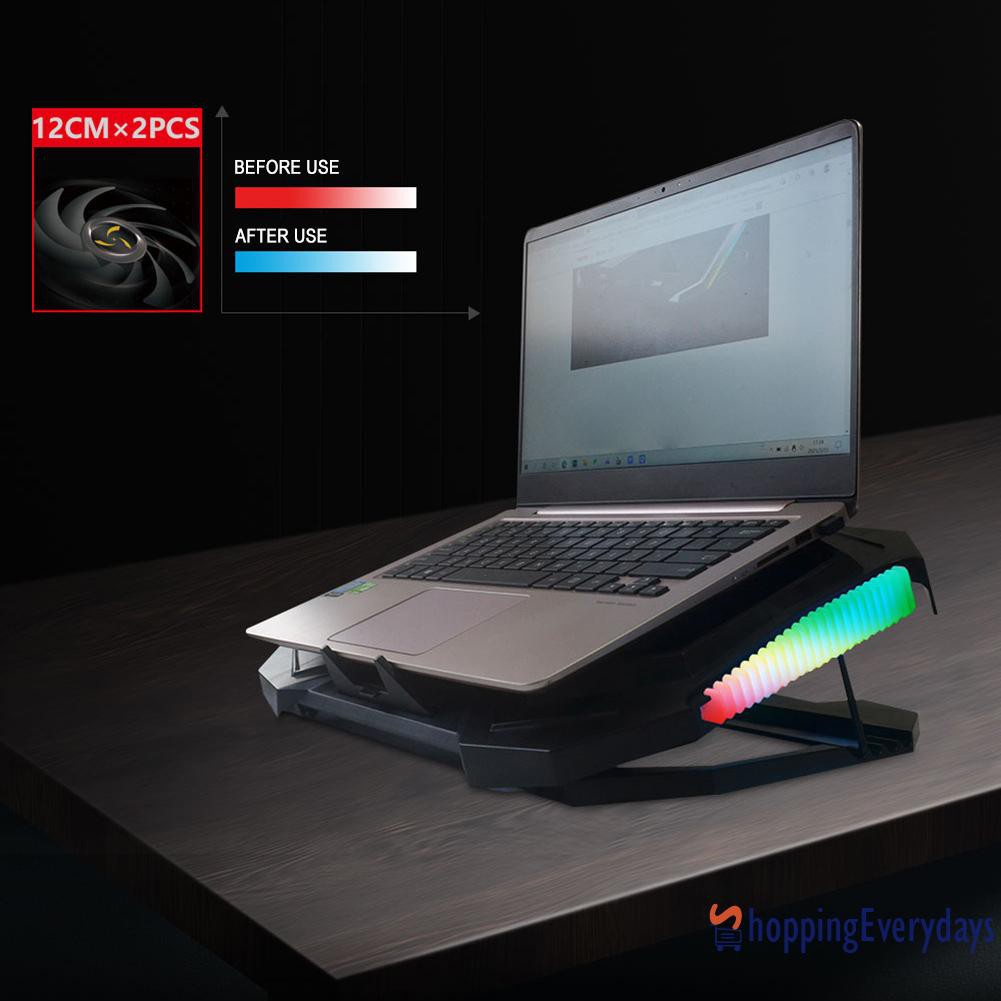 Quạt Tản Nhiệt Có Đèn Rgb Yl-017 Kèm 2 Quạt Làm Mát Cho Laptop Đứng | WebRaoVat - webraovat.net.vn