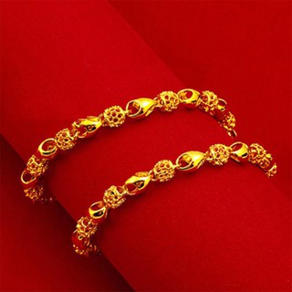 Lắc Tay Nữ Mạ Vàng 24k Không Phai Mầu, Không Bị Đen - Kiểu Dáng Sang Trong...!(Hạt tròn )