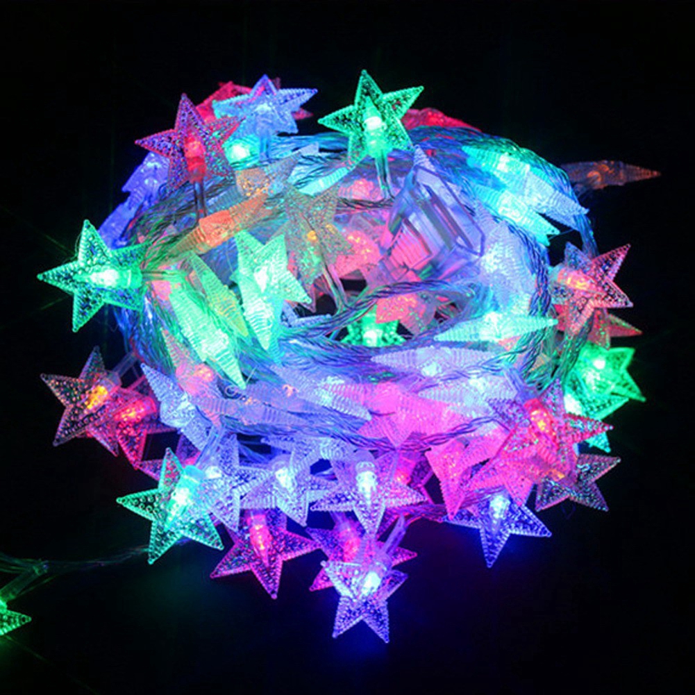 Dây đèn LED hình ngôi sao trang trí buổi tiệc độc đáo