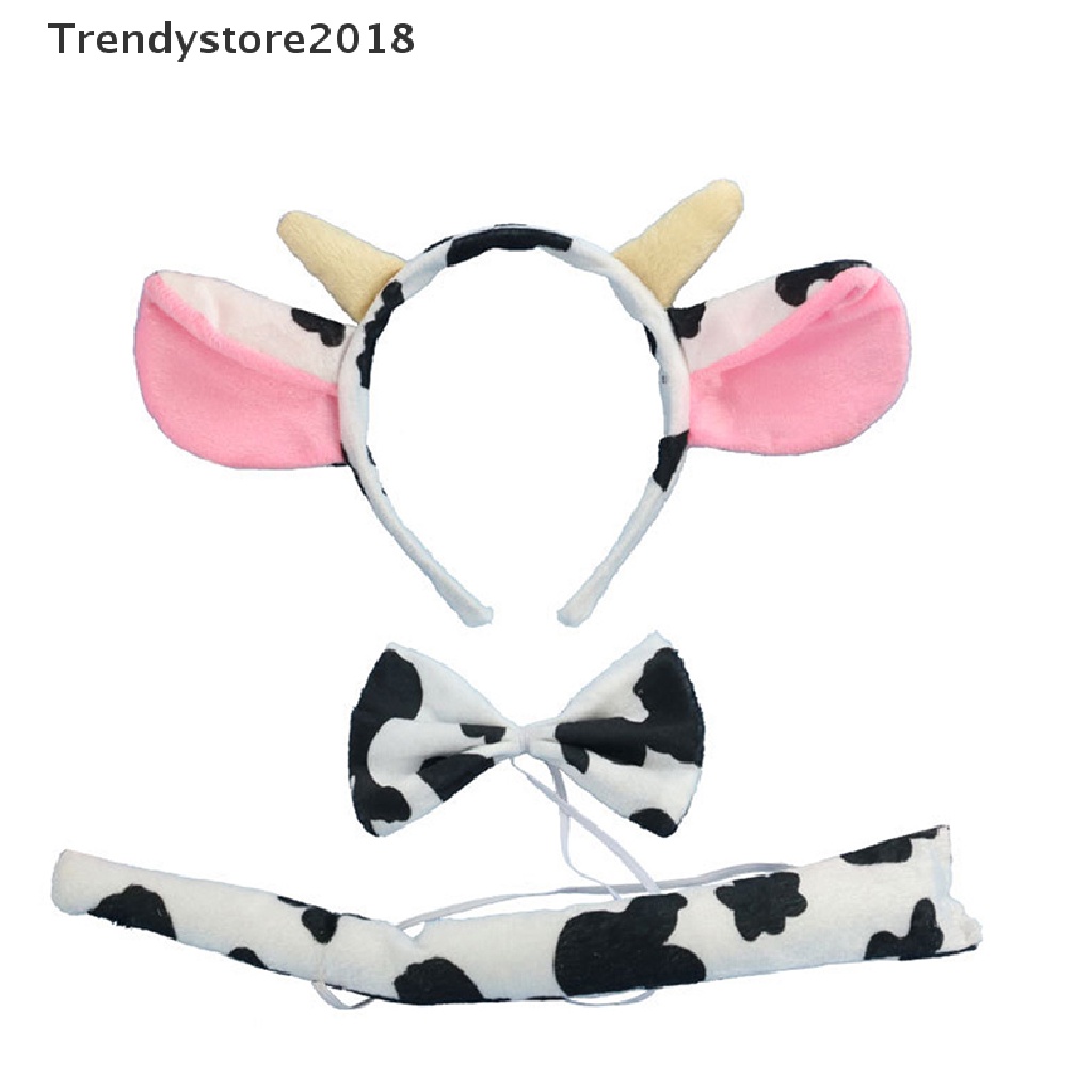 Băng Đô Cài Tóc Hình Tai Bò Sữa Hóa Trang Nhân Vật Dairy Cattle Thời Trang 2018