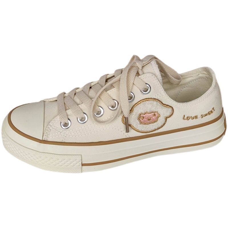 Giày Thể Thao Canvas Họa Tiết Hoạt Hình Dễ Thương Phong Cách Harajuku Cho Nữ