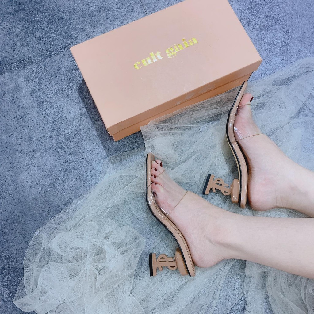 Dép / Guốc YS cao gót quai trong thời trang cao 5cm - s142