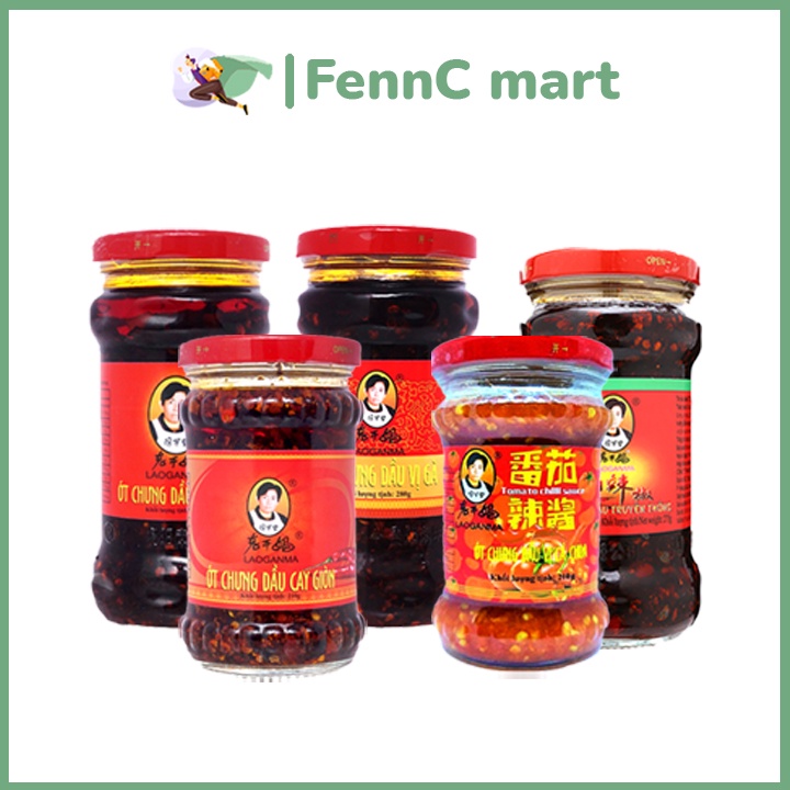 Ớt Chưng Dầu Laoganma Chai Ớt Tỉ Đô đủ 7 vị
