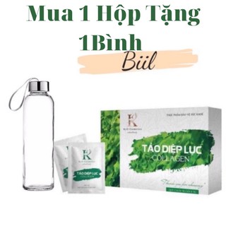 Tảo Diệp Lục Collagen Chính Hãng 30 gói [ Tặng Kèm Bình Nước Thủy Tinh Lớn ]