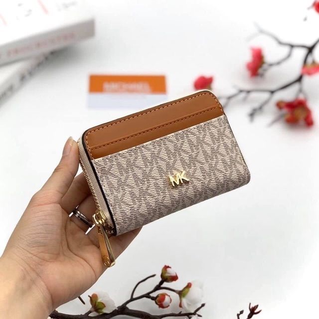 Ví Cầm Tay Mini Mkk Phối Nâu