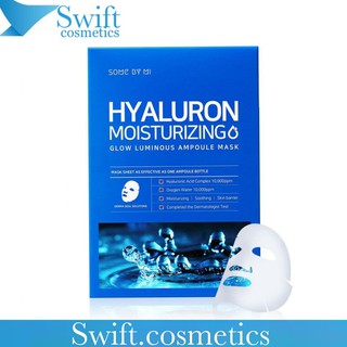 Mặt Nạ Cấp Nước Some By Mi Hyaluron Moisturizing Sheet Mask 25g/mask (Màu Xanh Dương)