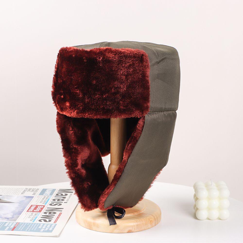 OSIER1 Mũ Lông Trùm Tai Giữ Ấm Mùa Đông Phong Cách Nga