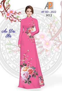 Vải áo dài hoa mẫu đơn