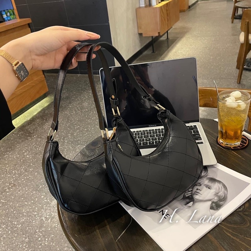 TÚI BẦU CHA.NEL FULL ĐEN