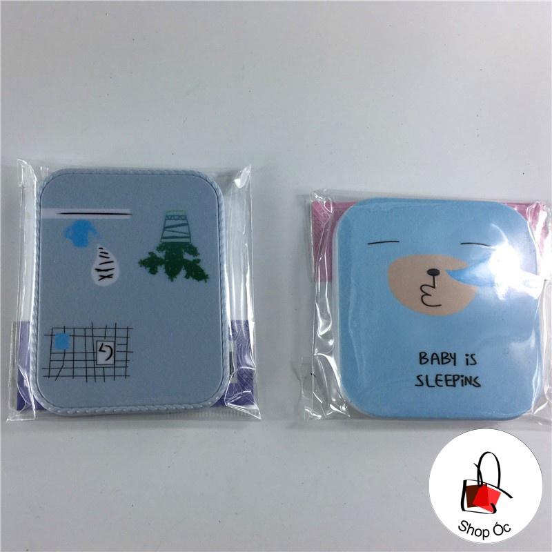 Gương Trang Điểm Mini Cầm Tay Kèm Lược E33