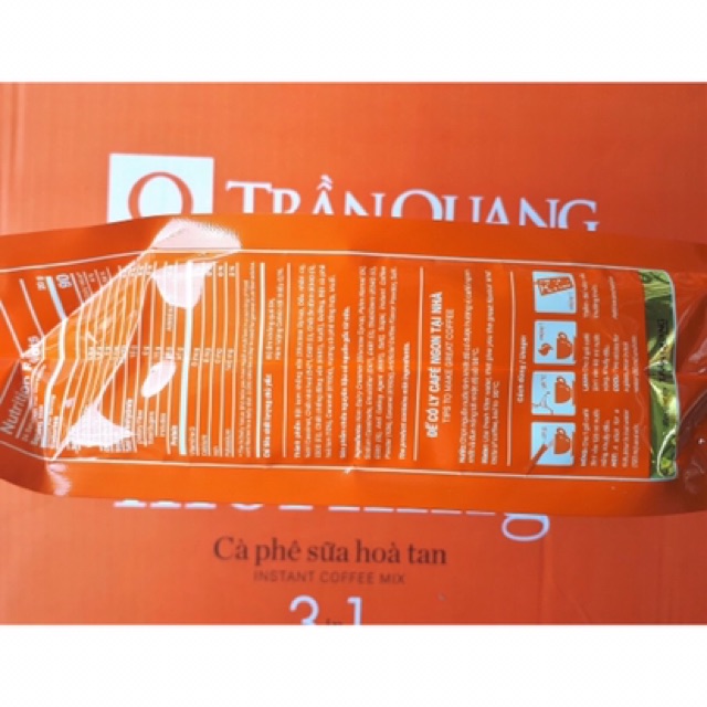 Cafe Sữa Hòa Tan Trần Quang &quot;Good morning&quot; 480gr (24 gói x 20gr)