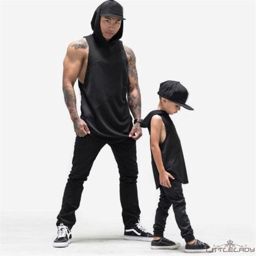 ☛☏❤COOL Men Sports Sleeveless Muscle Fit Hoodies Gym Tank Tops Bodybuilding Tops