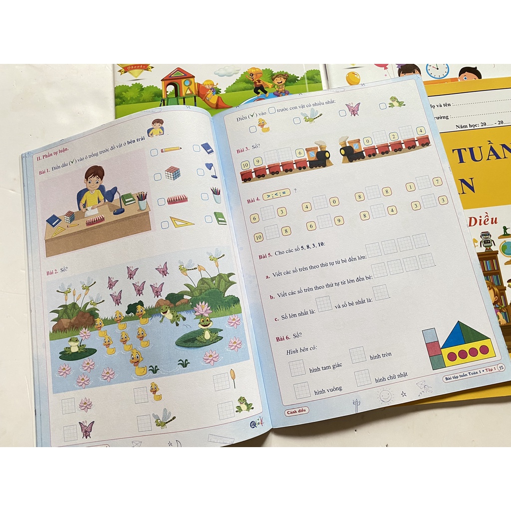Sách - Set 4 Cuốn Bài Tập Tuần Toán Tiếng Việt 1 - Bộ Cánh Diều