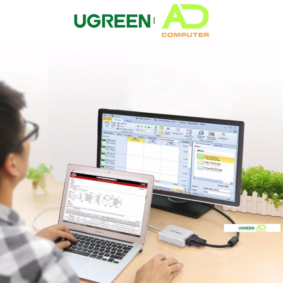 Bộ chuyển đổi USB 2.0 sang VGA vỏ hợp kim UGREEN 40244
