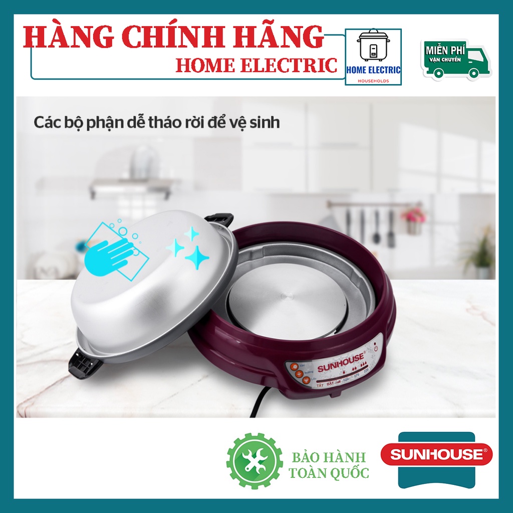 Lẩu điện SUNHOUSE SH535L CHÍNH HÃNG BẢO HÀNH TOÀN QUỐC 12 THÁNG