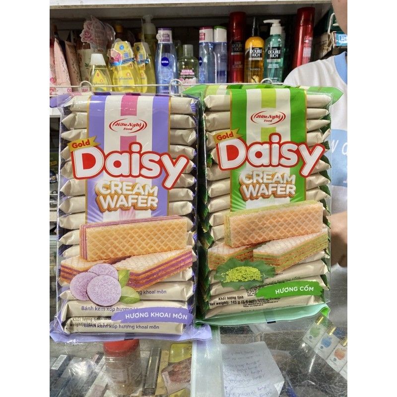 BÁNH KEM XỐP GOLD DAISY CỐM VÀ KHOAI MÔN - HỮU NGHỊ 145G