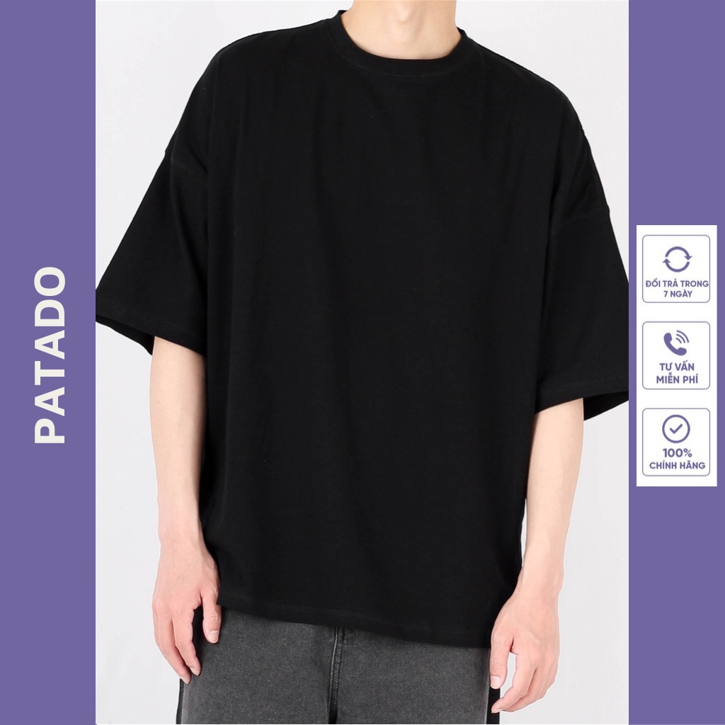 Áo thun nam tay lỡ unisex,áo phông form rộng RP01 phong cách hàn quốc