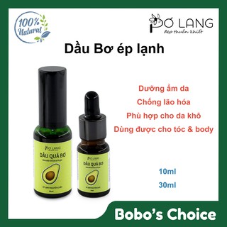 Dầu quả bơ ép lạnh Pơ Lang 10ml - 30ml