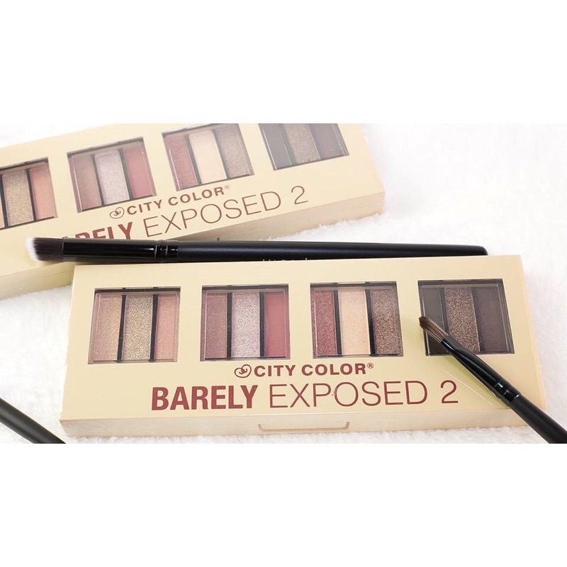 [Chính Hãng Mỹ] Bảng phấn mắt 12 màu City Color Barely Exposed 2 các tone ấm đẹp | BigBuy360 - bigbuy360.vn