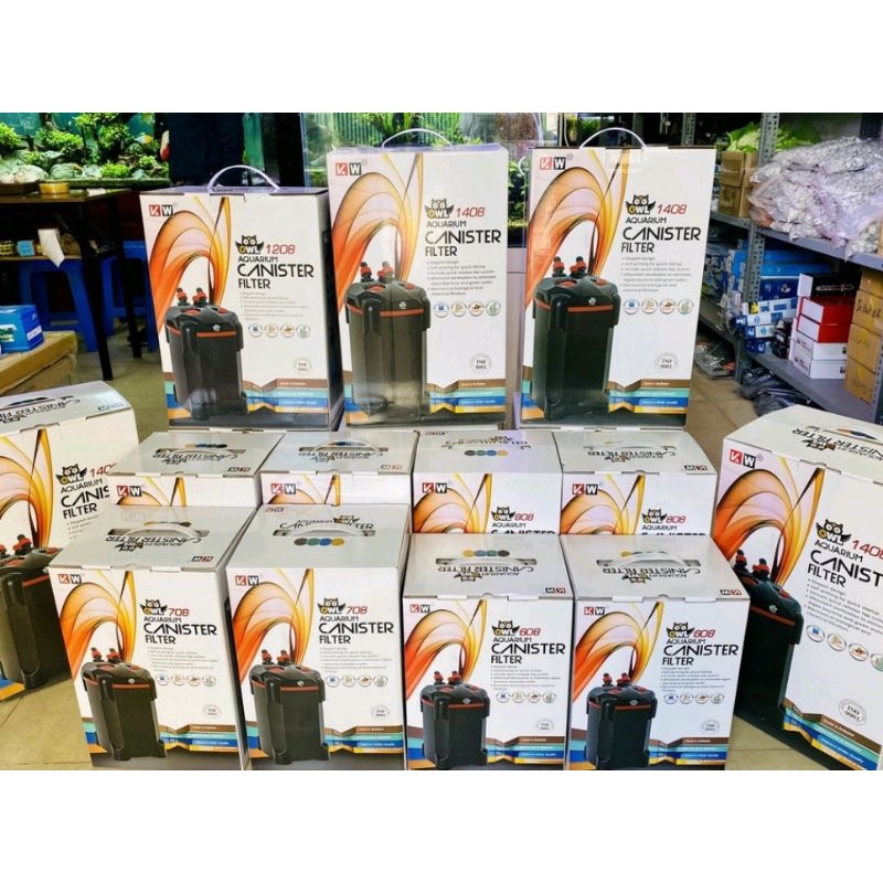 Lọc thùng thủy sinh OWL , OWL 708 | OWL 808 | OWL 1208 | OWL 1408 máy lọc thùng bể thủy sinh, bể cá cảnh, lọc thùng owl