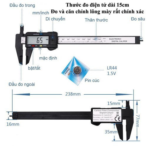 THƯỚC KÉO ĐO VẼ CHÂN MÀY - Dụng Cụ Phun Xăm