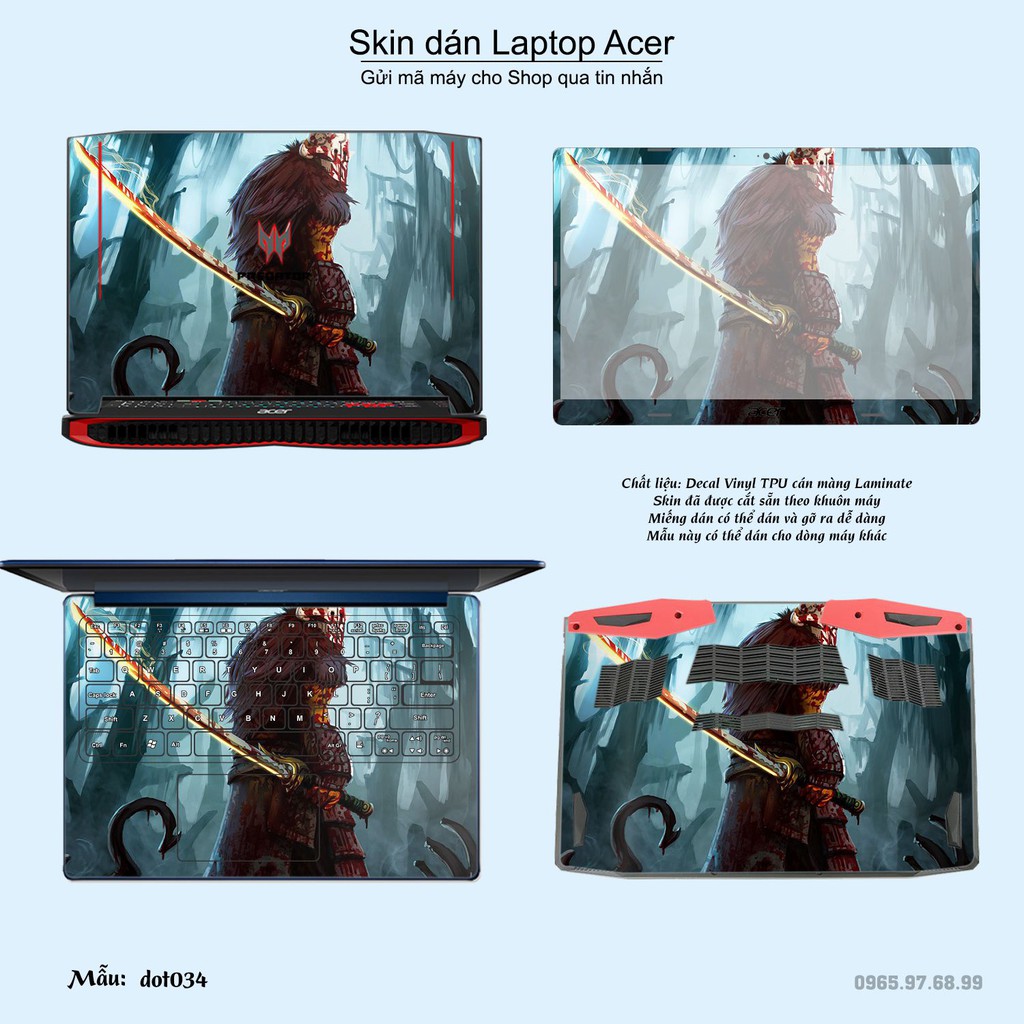 Skin dán Laptop Acer in hình Dota 2 nhiều mẫu 6 (inbox mã máy cho Shop)