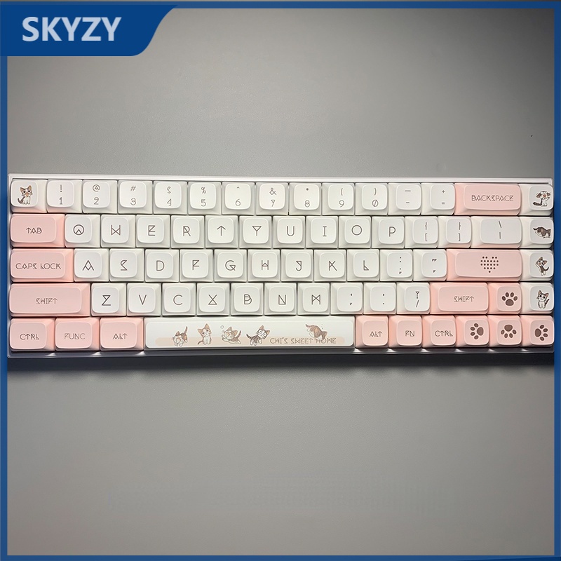 141 phím mèo keycap XDA Profile PBT Dye Sub bàn phím cơ keycap