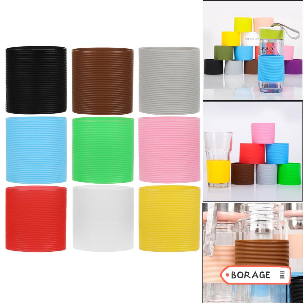 BORAGE Dụng Cụ Nhà Bếp Chai Tay Áo Bàn Thảm Cách Nhiệt Cốc Bao Silicon Cốc Tay Cốc Nước Đế Lót Ly / 