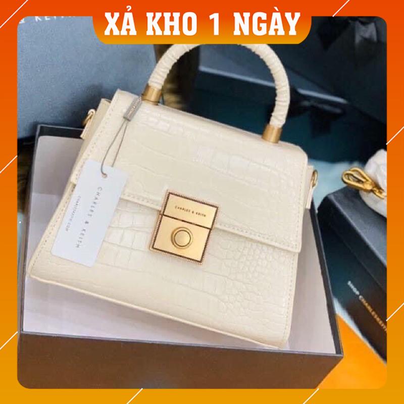 Túi Xách Hộp CNK Size 22 Khóa Vàng Dập Logo Khóa ( giá sỉ)