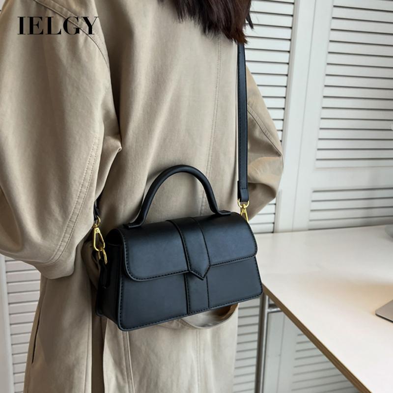 Túi Đeo Vai Ielgy Hình Vuông Nhỏ Thêu Chỉ Phong Cách Retro Dễ Phối Đồ Thời Trang Cho Nữ