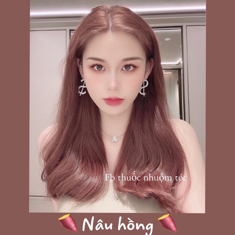 [KHÔNG TẨY] Thuốc nhuộm tóc Hàn Quốc màu Nâu Hồng 🍠