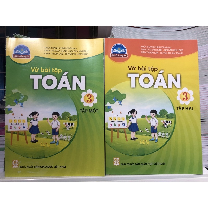 vở bài tập toán lớp 3 tập 1 + tập 2 + Bút chì 2b (thuộc bộ chân trời sáng tạo)