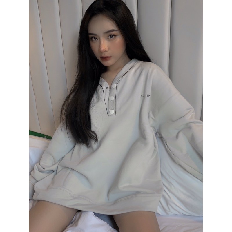 Áo SWEATER V-NECK  TWOCE BRAND - XÁM XIMANG