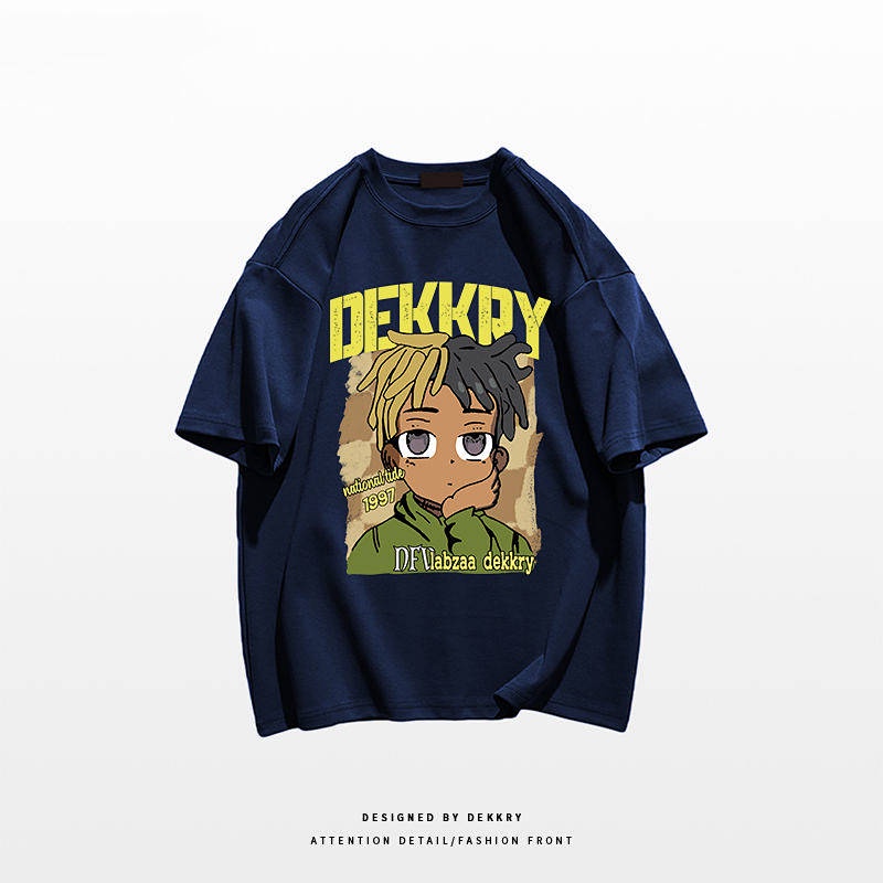 Áo phông nam tay ngắn in hình hoạt hình phong cách cổ điển đường phố