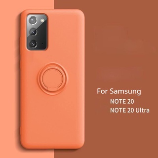 Ốp lưng Samsung Galaxy Note20 Ultra Note20+ Silicone Case With Ring Holder Samsung Note 20 Soft Case